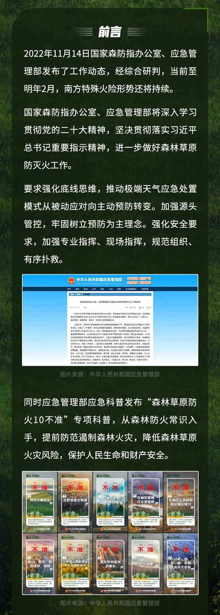 严防森林草原火灾，共同守护绿色家园